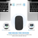 Rechargeable Wireless Mouse Bluetooth-compatible 2.4GHz Dual Modes Computer Mice with Nano Receiver for PC Laptop Macbook – Image 2
