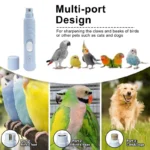 Bird Nail Grinder Bird Beak Grinder Silenced Parrots Nail File with LED Lamp Bird Supplies Suitable for Budgerigars-A51M