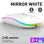 Wireless Mouse RGB Rechargeable Bluetooth Mice Wireless Computer Mause LED Backlit Ergonomic Gaming Mouse for Laptop PC 3600DPI – Image 8