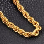 925 Silver Wholesale Noble 45-60cm 18K Gold 4mm Rope Chain Necklace for Women Man Fashion Wedding Charm Gift Jewelry 18-24Inch – Image 5