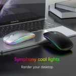 Wireless Mouse RGB Rechargeable Bluetooth Mice Wireless Computer Mause LED Backlit Ergonomic Gaming Mouse for Laptop PC 3600DPI – Image 5
