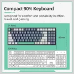 MACHENIKE K500 Mechanical Keyboard Wired Gaming Keyboard K500-B94 Hot Swappable 94 Keys 90% Layout RGB BackLight for PC Laptop – Image 2