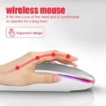 Wireless Mouse RGB Rechargeable Bluetooth Mice Wireless Computer Mause LED Backlit Ergonomic Gaming Mouse for Laptop PC 3600DPI – Image 4