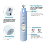 Bird Nail Grinder Bird Beak Grinder Silenced Parrots Nail File with LED Lamp Bird Supplies Suitable for Budgerigars-A51M – Image 3