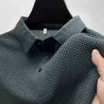 Polo Homme Été 🌸 – Manches Courtes, Style Casual Chic, Motif Fleur, Tissu Respirant et Confortable, Look Tendance – Image 2